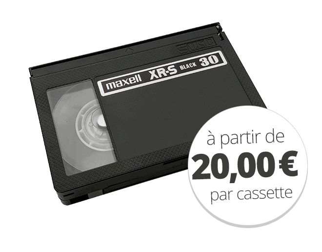 Numérisation de cassettes vidéo dès 9,49€