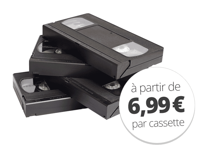 Numérisation de cassettes vidéo dès 9,49€